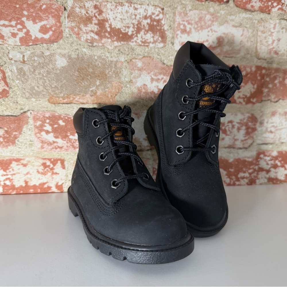 Timberland 6 inch Premium “Black Nubuck” Toddler Kids’ Boot